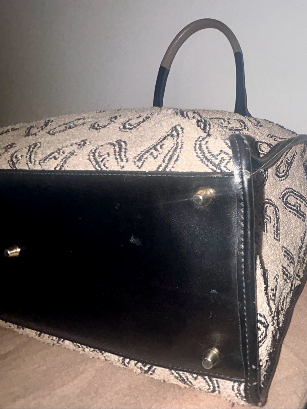 FURLA Opportunity NATURALE LARGE Textile & Leather TOTE HANDBAG - Picture 8 of 10